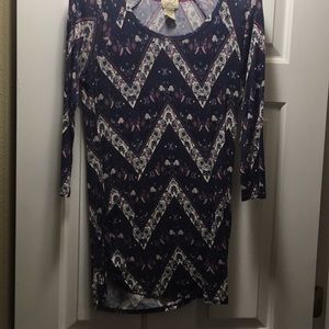 Long Legging Patterned Shirt